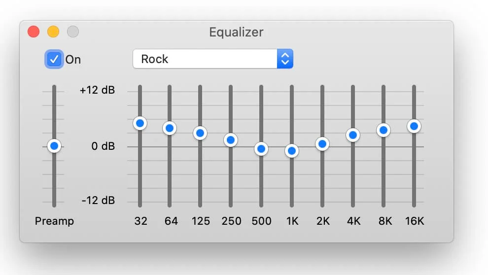 best equalizer settings - rock