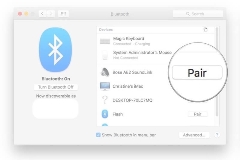 how to connect bose headphones to mac - bluetooth pair