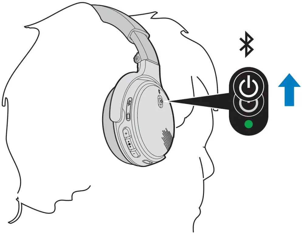 how to connect bose headphones to PC - bluetooth button