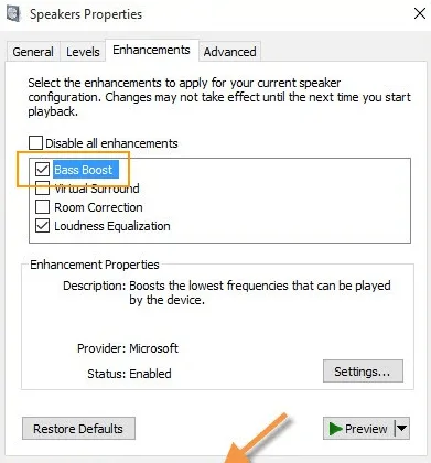 How to adjust Bass on Windows 10 - bass boost