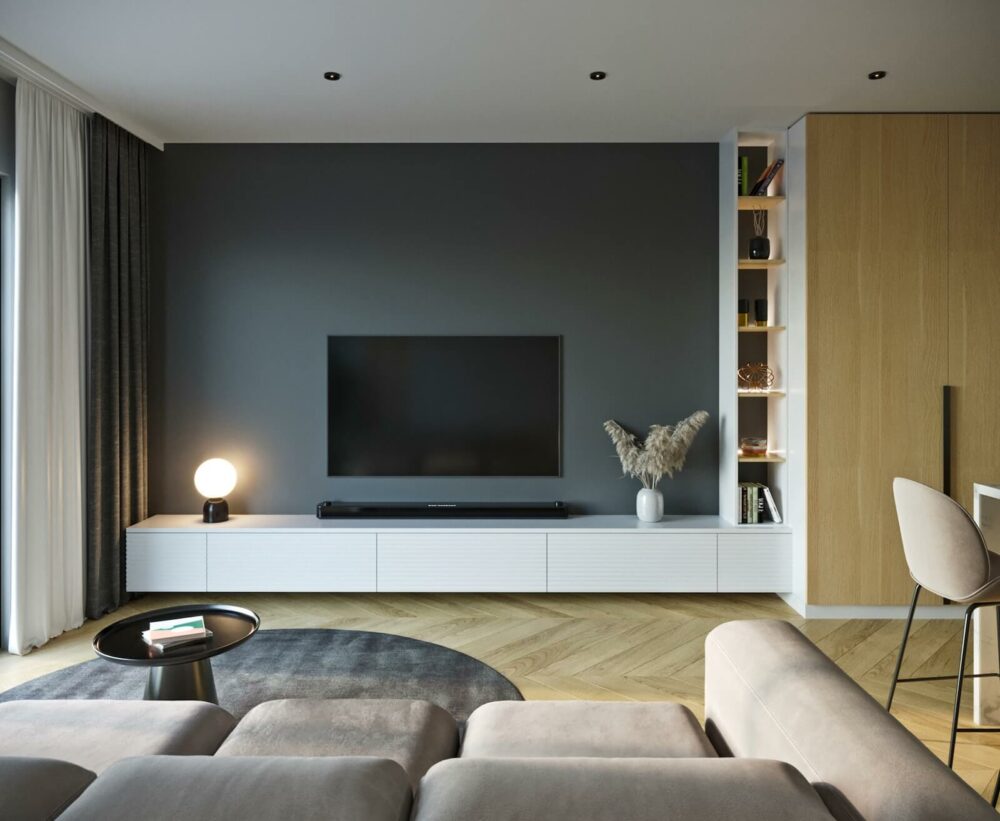 best paint color for media room - brown gray