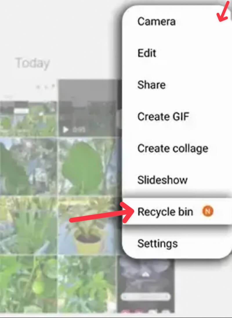 where is the recycle bin on a samsung galaxy - gallery