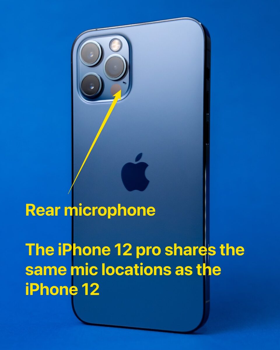 where is the microphone on iPhone 12 pro