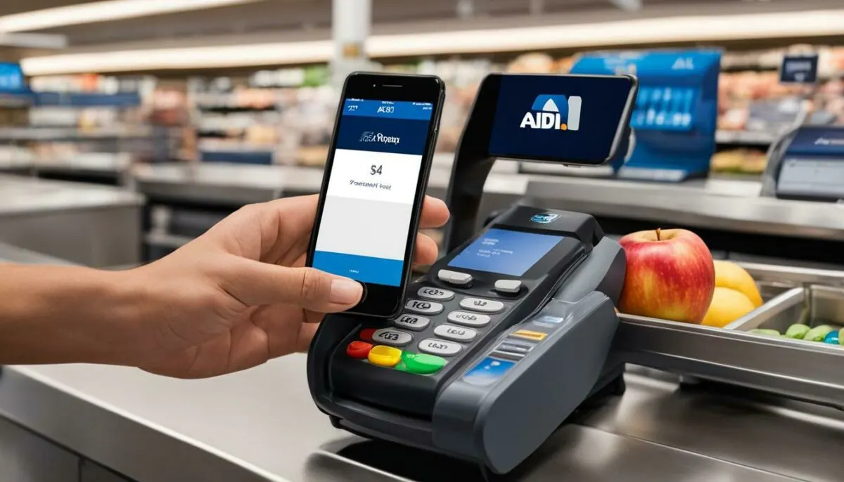 Aldi checkout with Apple Pay