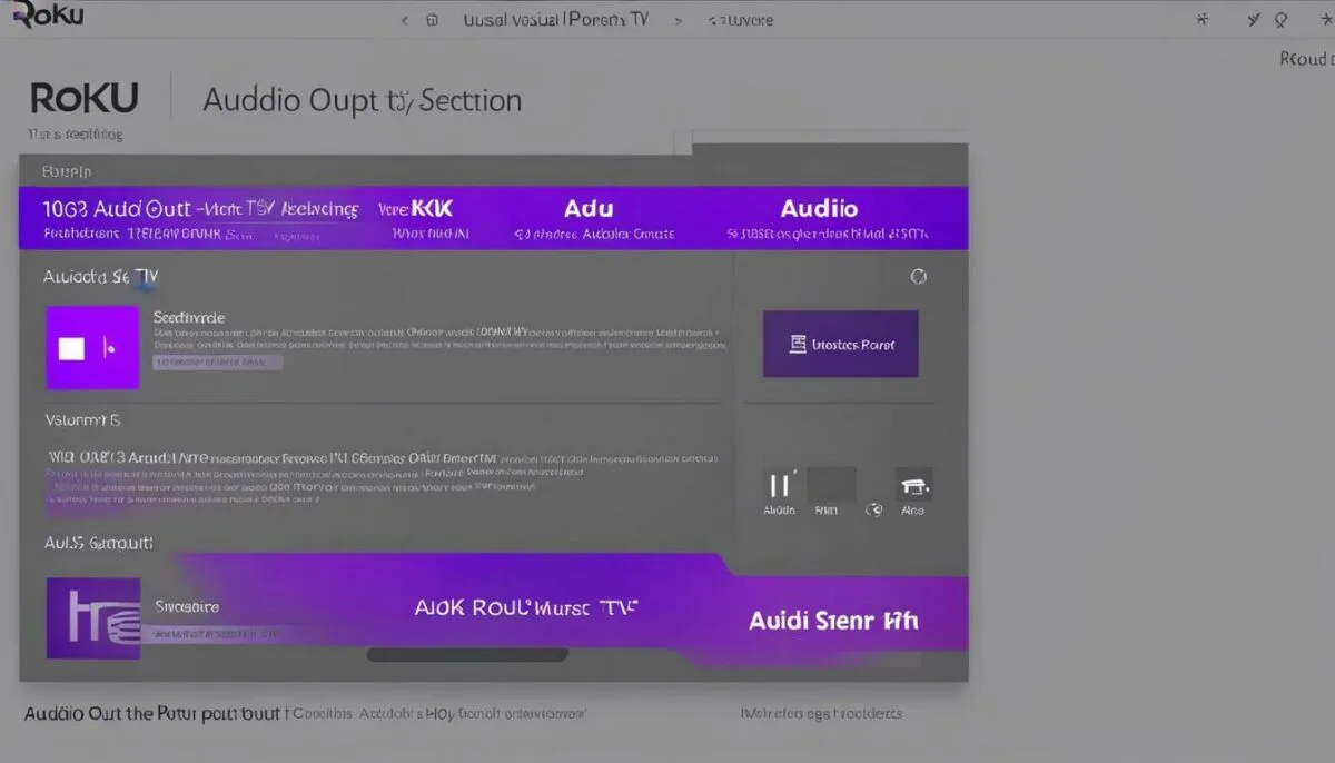 Roku TV audio output settings