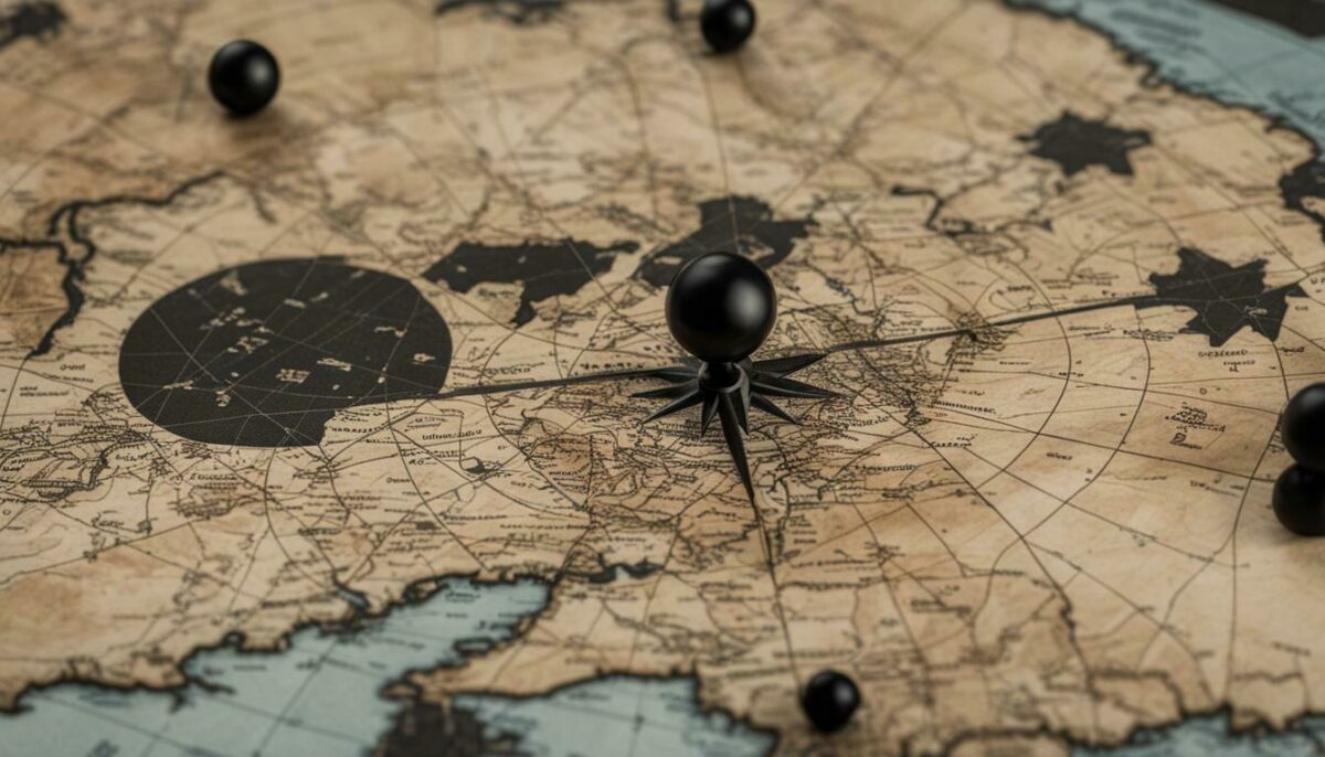Interpreting black dots on a map