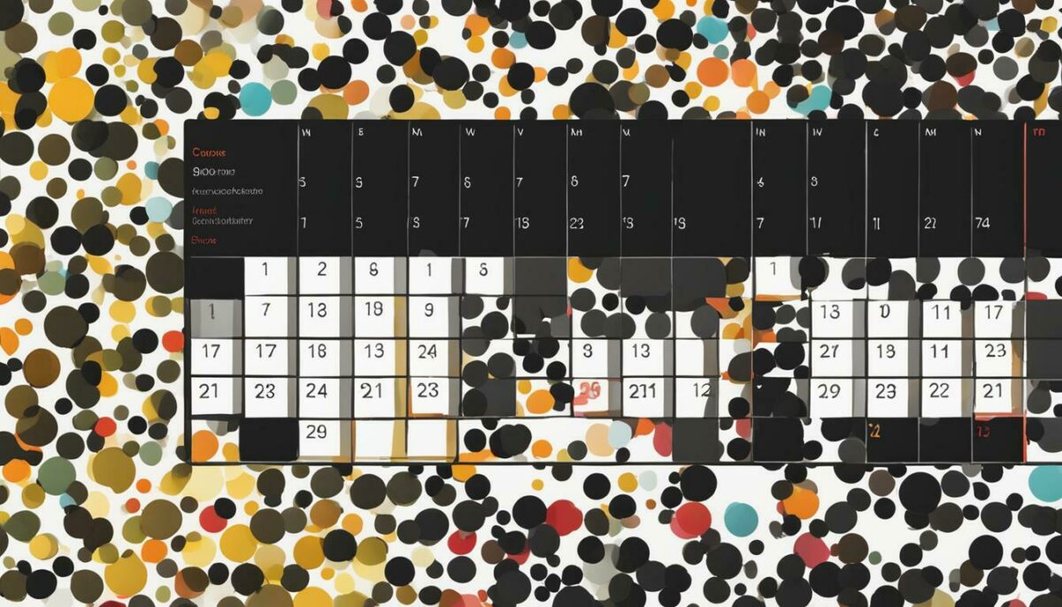 Understanding the Black Dot Calendar Legend