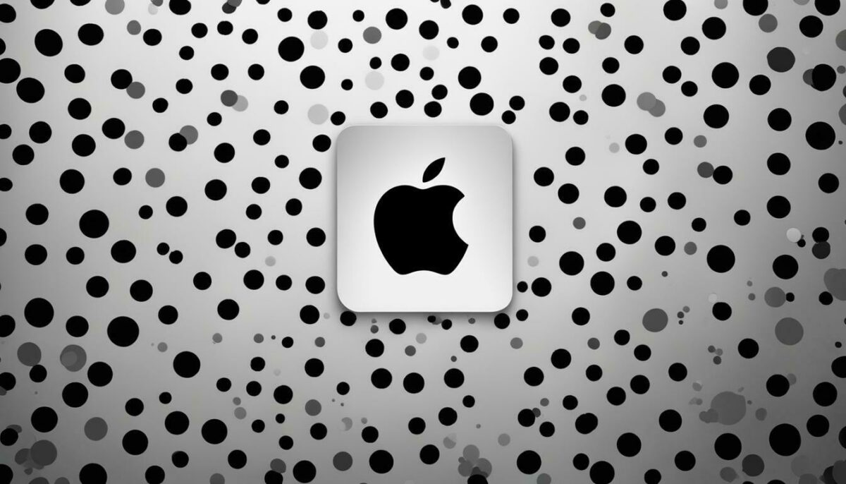 black dots under desktop icons on mac