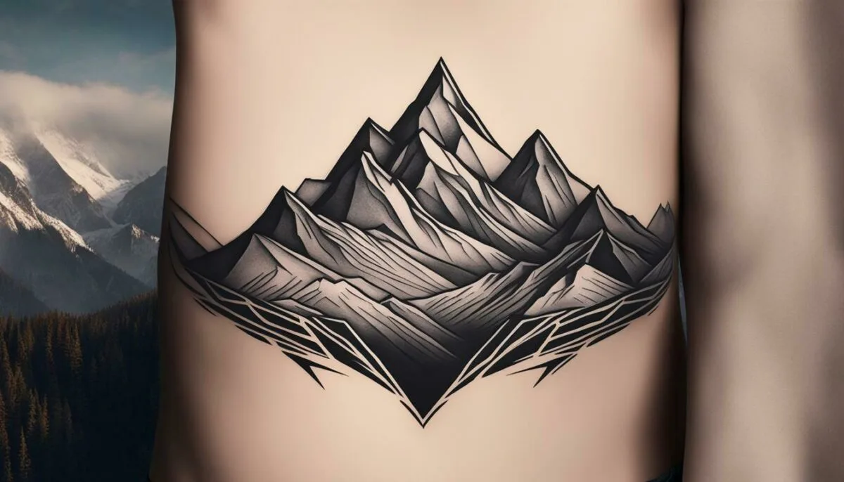 mountain range tattoo