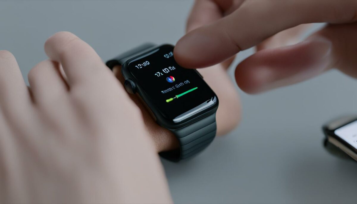 Apple Watch being restarted