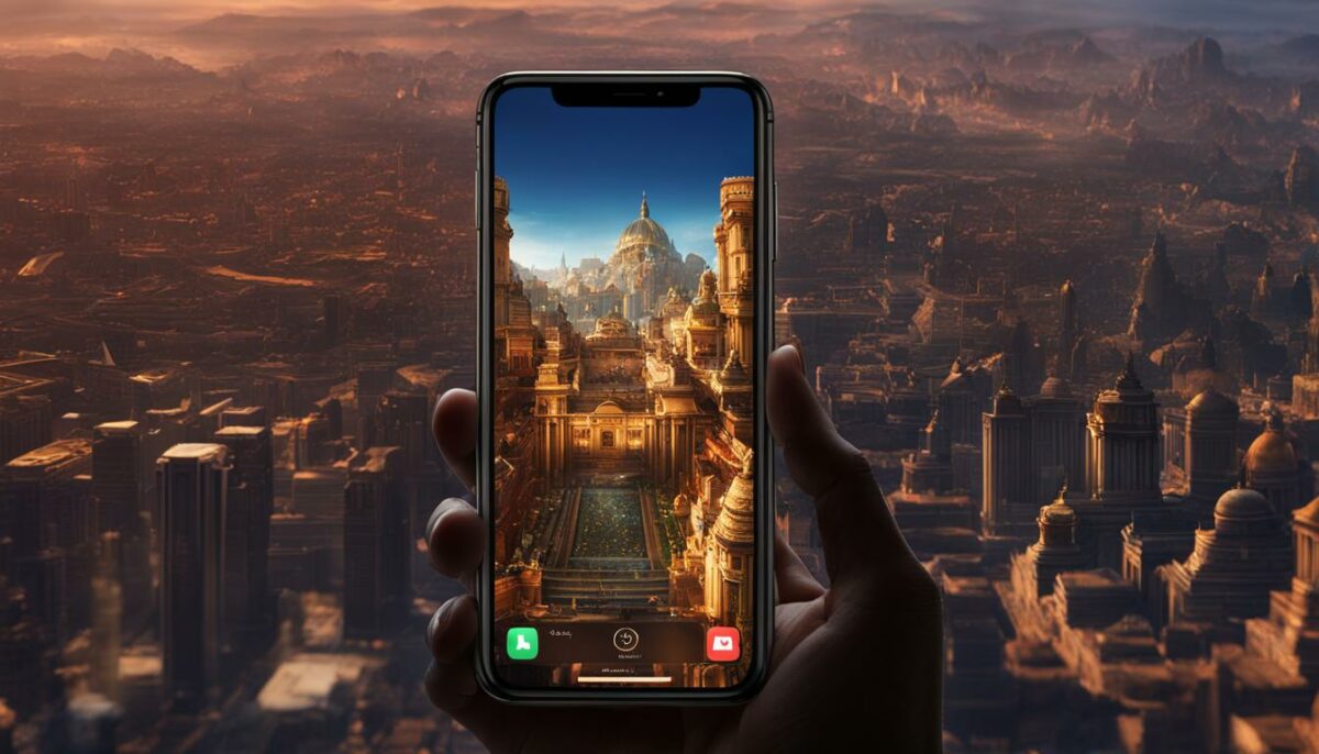 Civilization V background on iPhone XS Max