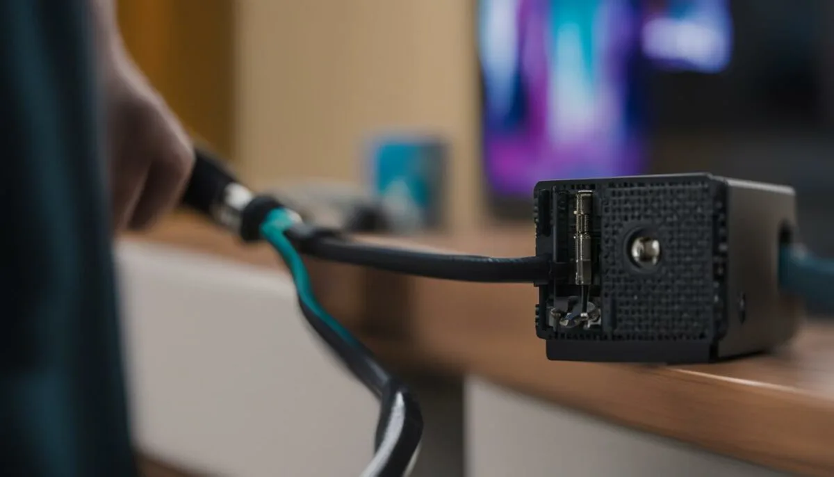 Coaxial cable connection