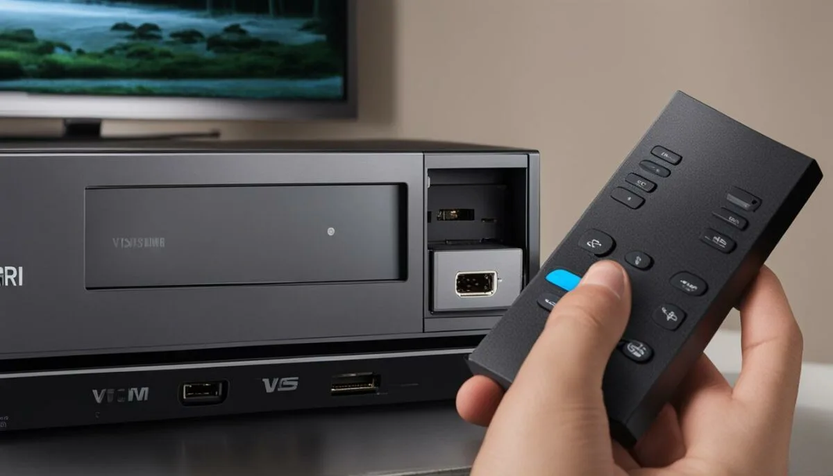 Connecting VCR to TV with HDMI converter
