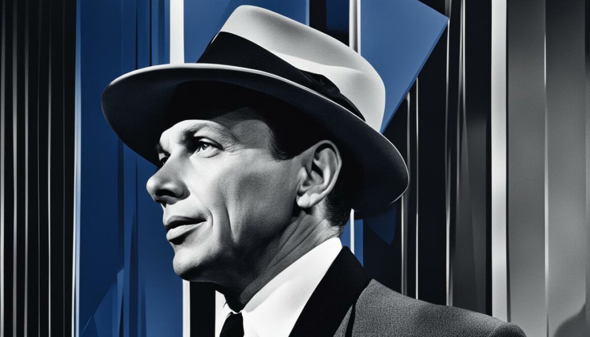 Frank Sinatra's portrait looking into the distance