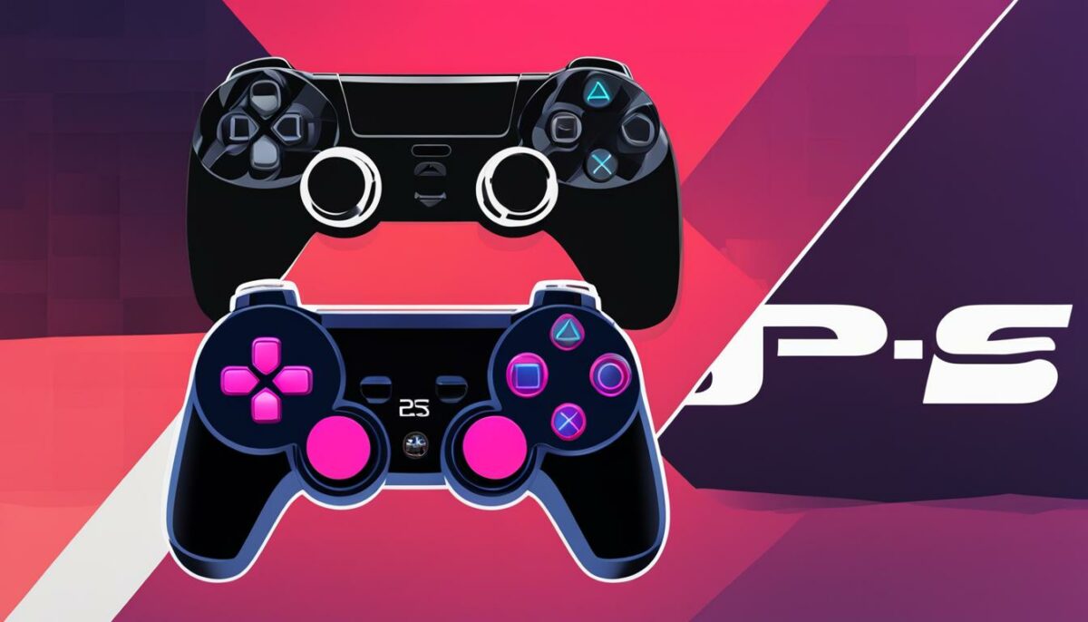 PS5 and PS3 game controllers