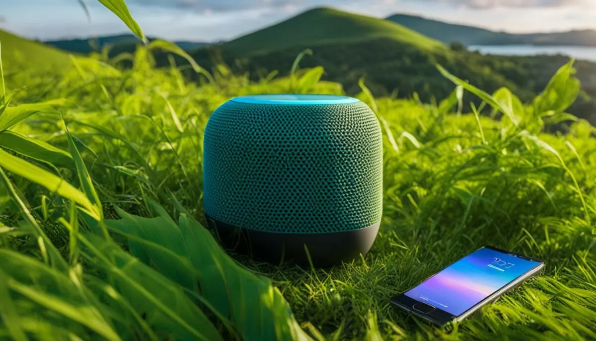 Wonderboom speaker with a portable phone charger in the background
