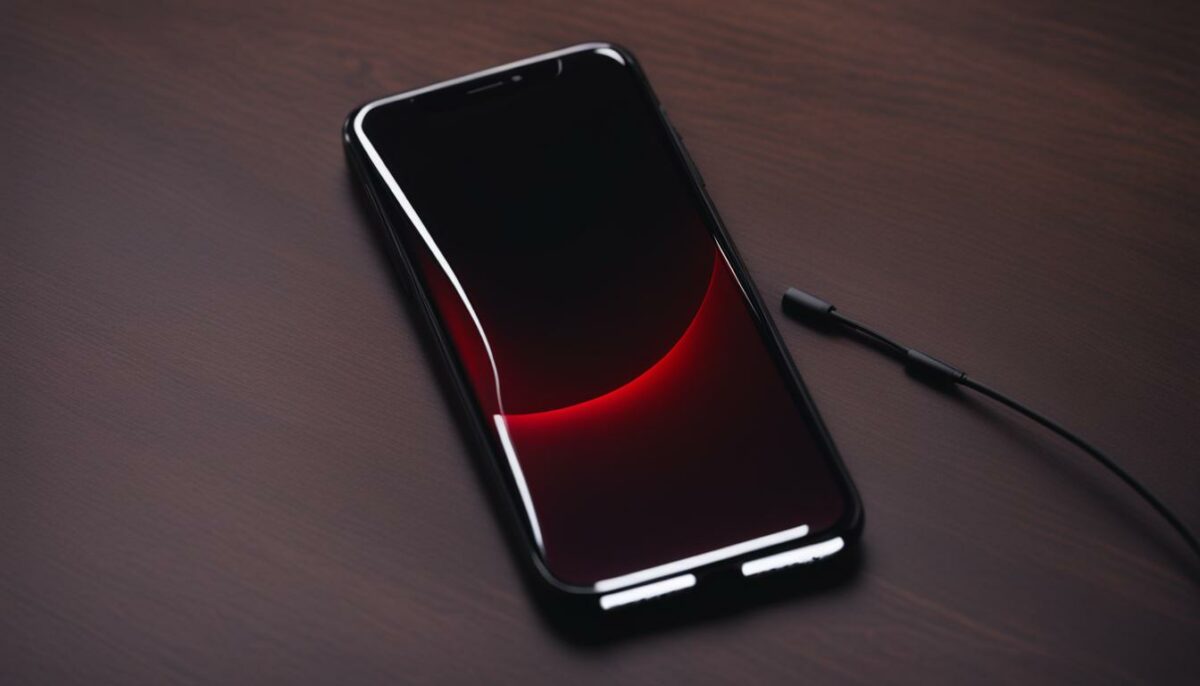 iPhone empty battery icon with red low power indicator