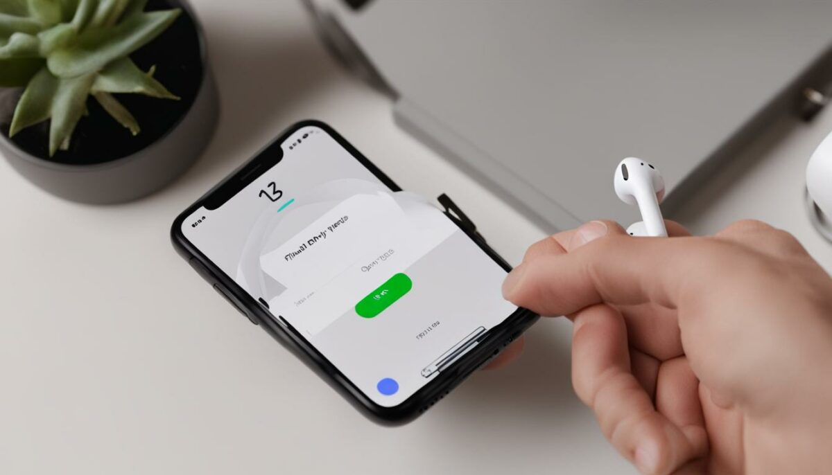 pairing AirPods with Find My iPhone