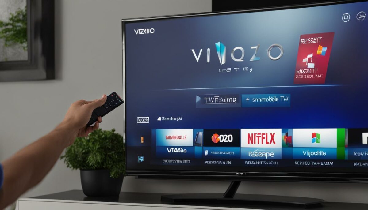perform a reset on vizio smart tv without remote