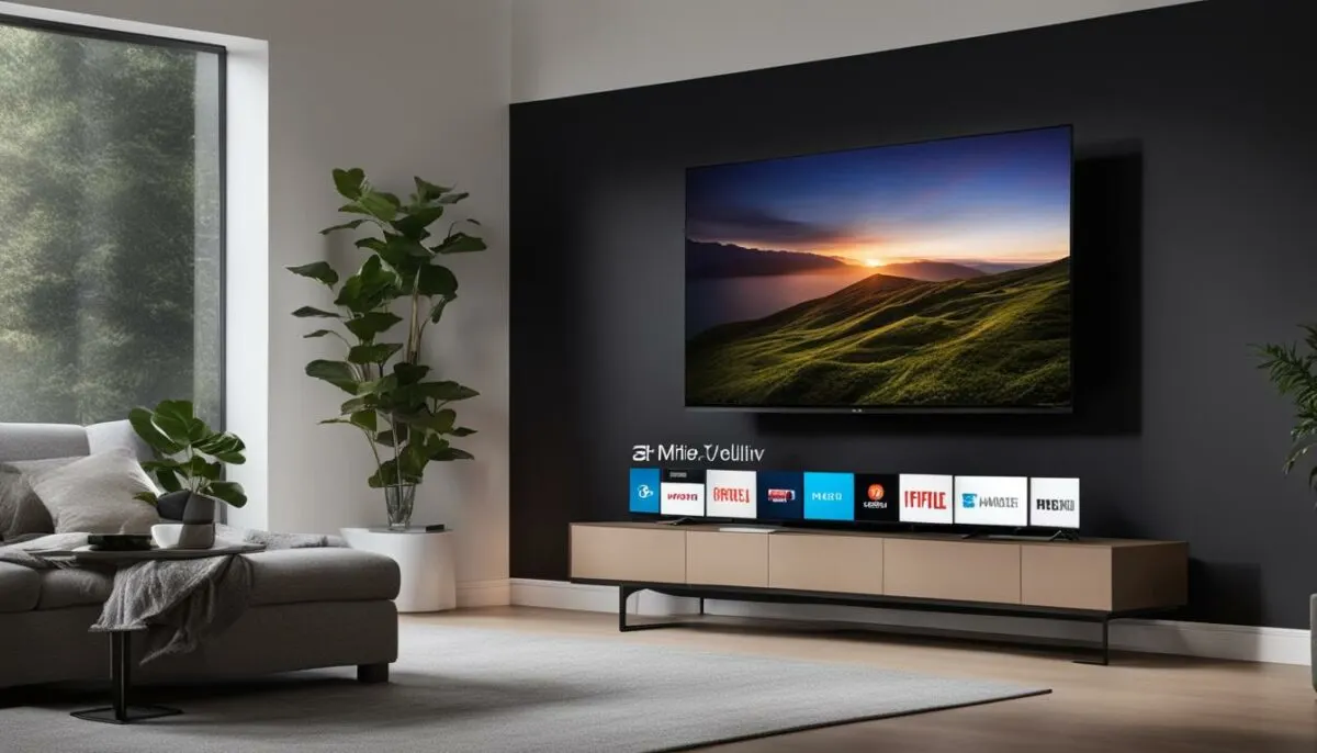 smart tv with horizontal line