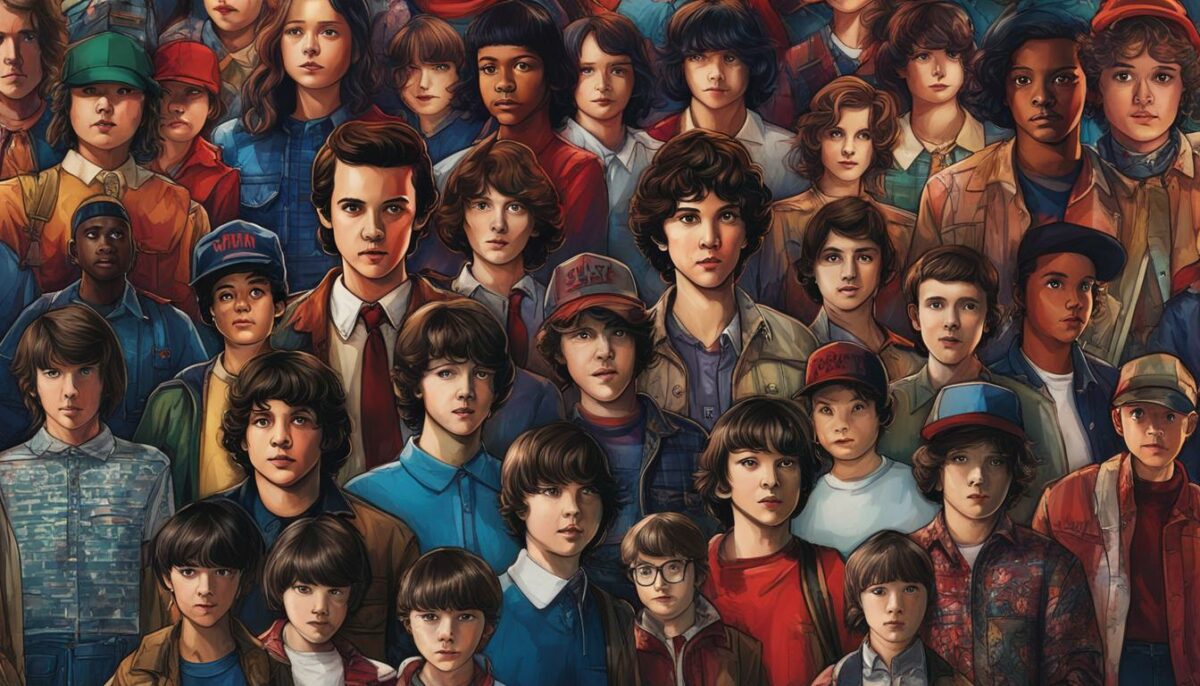 stranger things character collage wallpaper