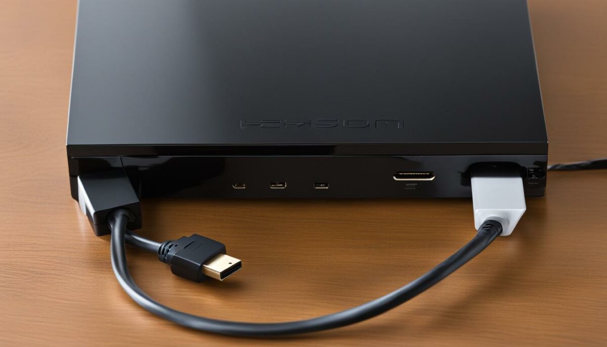HDMI cable connection example