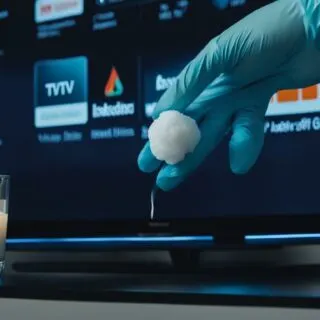 how to remove candle wax from a smart tv screen