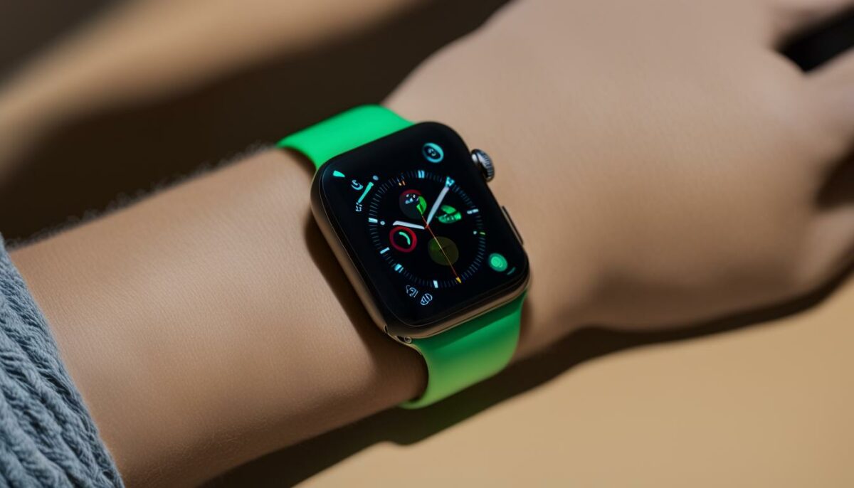 Apple Watch Green Light and Heart Rate Sensor