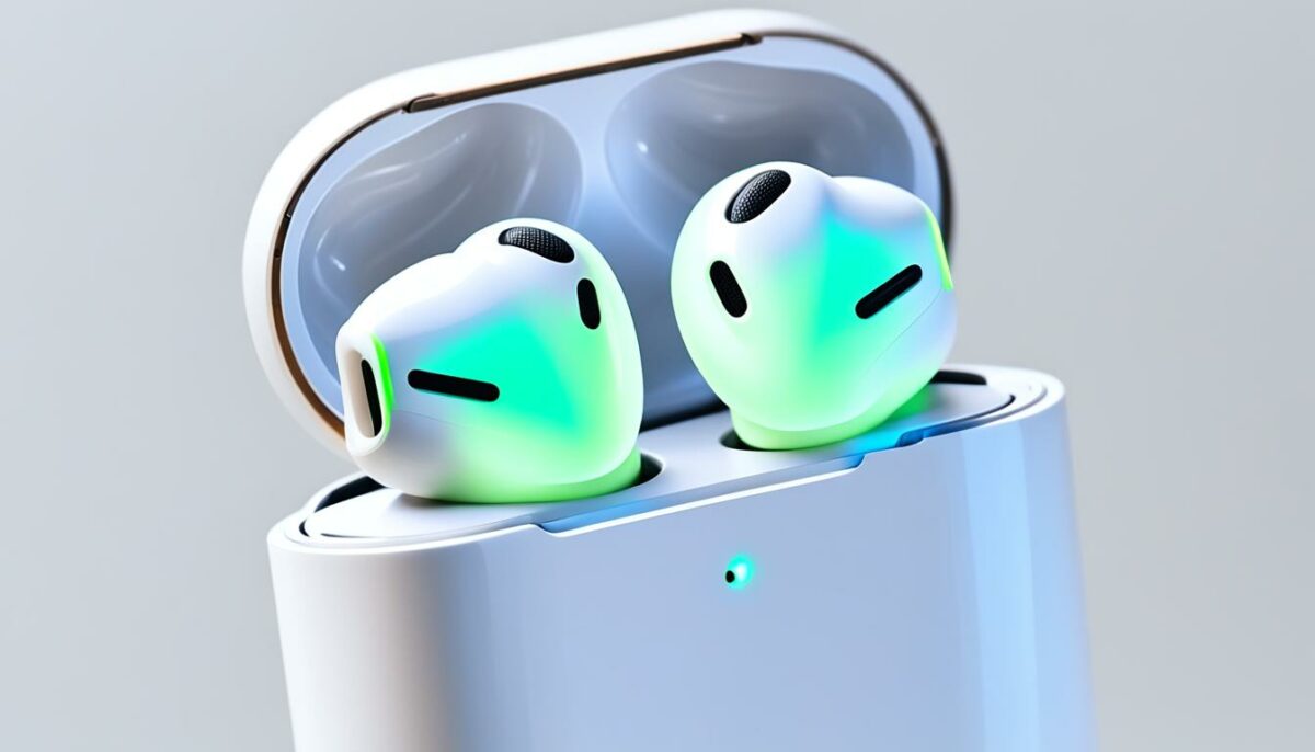 Continuous white light flashing on AirPods