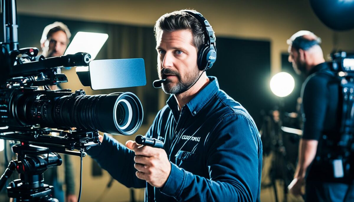 boom microphone for film production
