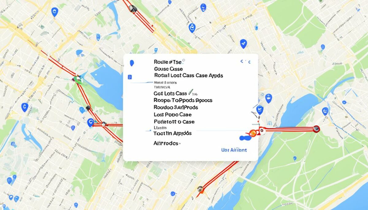 how to find your lost airpod case using map directions