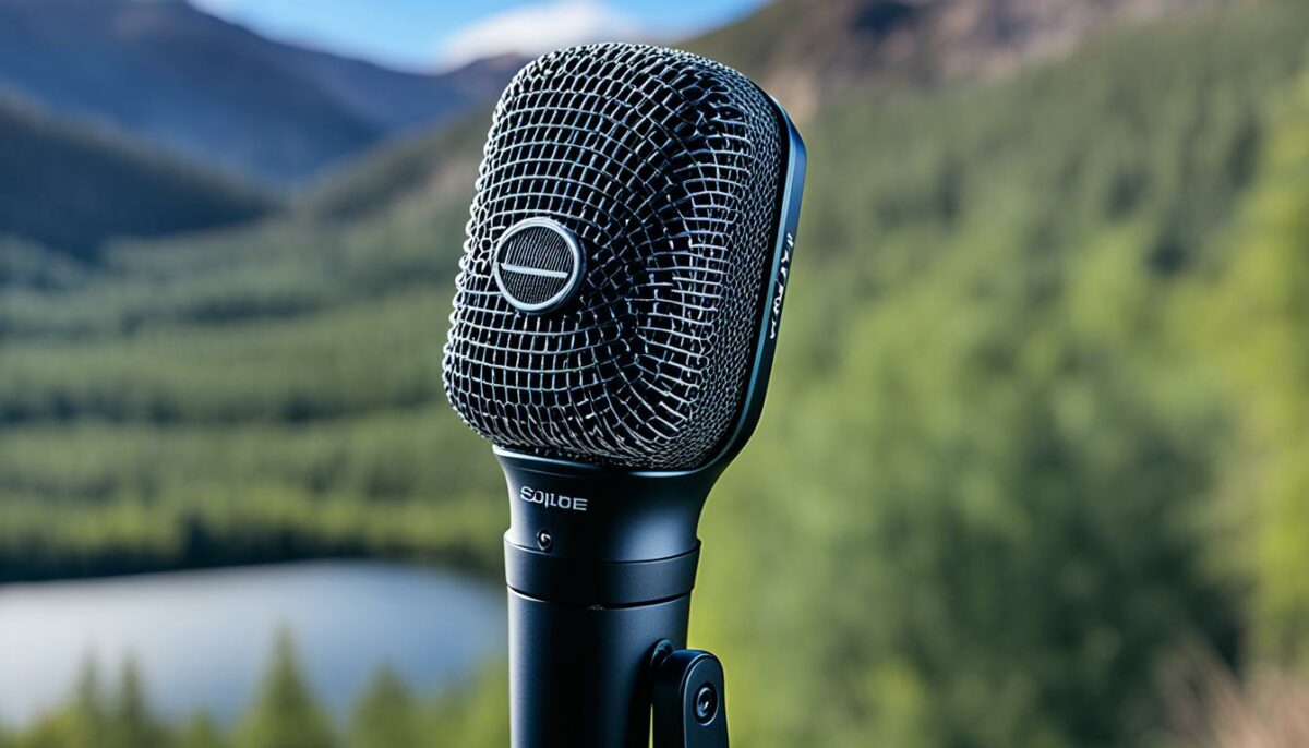 shotgun microphone for outdoor recording