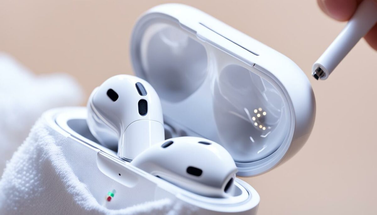 clean AirPods for sound issues