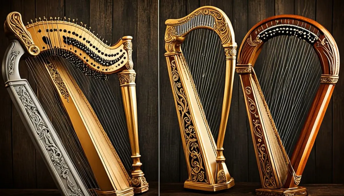 folk harp vs classical harp